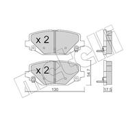 Metelli Pattini Freno P Chrysler / Fiat / Lancia / Volks 22-0947-0