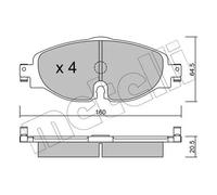 Pastiglie freno 22-0950-0 METELLI per VW AUDI SKODA SEAT CUPRA FORD