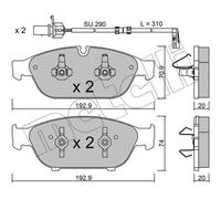 METELLI Pastiglie Freno Bremsbelegsatz Frontale per Audi A6 Allroad