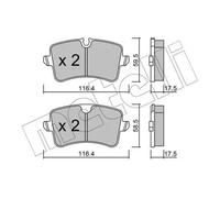 Pastiglie freno 22-0955-0 METELLI per AUDI PORSCHE