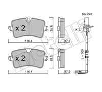 Pastiglie freno 22-0955-1K METELLI per AUDI A8 D4