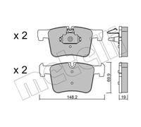 Metelli 'Pattini Freno A Bmw 1 Ii (F20, F21) : 125D 22-0961-0