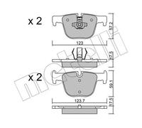 Pastiglie freno 22-0963-0 METELLI per BMW 3 4 Coupé 3 Touring 4 Cabriolet