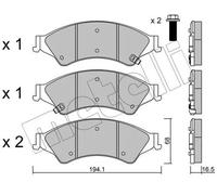 Pastiglie freno 22-0971-0 METELLI per FORD FORD USA