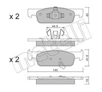 METELLI 22-0975-2 Kit pastiglie freni