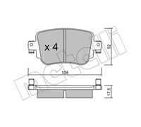 Pastiglie freno 22-0980-0 METELLI per AUDI SKODA SEAT VW