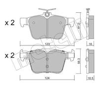 METELLI 22-0981-2 Kit pastiglie freni