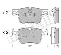 Pastiglie freno 22-0985-0 METELLI per CITROËN PEUGEOT