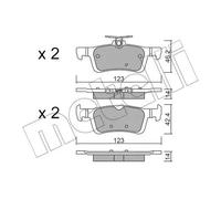 Pastiglie freno 22-0986-1 METELLI per FORD FIESTA VII
