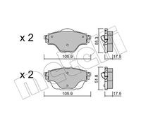 Pastiglie freno 22-0988-0 METELLI per CITROËN PEUGEOT OPEL DS