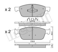 Pastiglie freno 22-0989-0 METELLI per FORD FOCUS III Turnier FOCUS III KUGA II