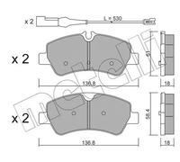 Kit Pastiglie Freno Freno A Disco Metelli 22-0991-1 per Ford Assale Posteriore