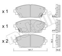 Pastiglie freno 22-0992-0 METELLI per MAZDA 3 3 Tre volumi CX-3 CX-30