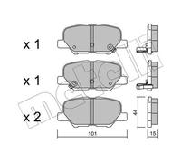 Pastiglie freno 22-0995-0 METELLI per MITSUBISHI PEUGEOT CITROËN MAZDA