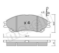 Pastiglie freno 22-0996-0 METELLI per SUZUKI SX4 S-CROSS VITARA S-CROSS
