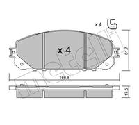 Kit Pastiglie Freno Freno A Disco Metelli 22-1000-0 per Jeep Assale Anteriore