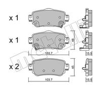 Pastiglie freno 22-1011-0 METELLI per NISSAN RENAULT