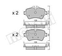 Pastiglie freno 22-1013-0 METELLI per MINI BMW