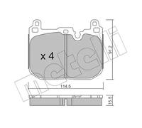 METELLI 22-1015-4 Kit pastiglie freni