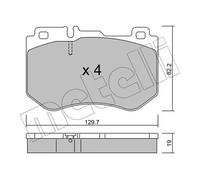 Pastiglie freno 22-1018-0 METELLI per MERCEDES-BENZ CLASSE C T-Model CLASSE C