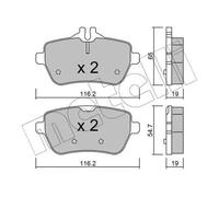 Pastiglie freno 22-1022-0 METELLI per MERCEDES-BENZ CLASSE S CLASSE S Coupé SL