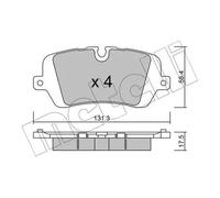 Kit Pastiglie Freno Freno A Disco Metelli 22-1025-0 per Land Rover