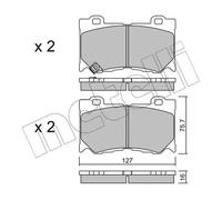 Pastiglie freno 22-1029-0 METELLI per INFINITI NISSAN