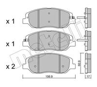 Pastiglie freno 22-1031-0 METELLI per SSANGYONG HYUNDAI