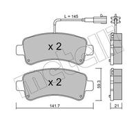 Pastiglie freno 22-1033-0 METELLI per CITROËN FIAT PEUGEOT OPEL
