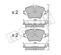 Pastiglie freno 22-1037-0 METELLI per BMW MINI TOYOTA