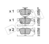 Kit Pastiglie Freno Freno A Disco Metelli 22-1040-0 per Ford Assale Posteriore