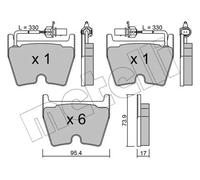 Pastiglie freno 22-1043-0 METELLI per AUDI LAMBORGHINI VW