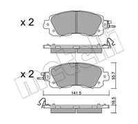 Pastiglie freno 22-1080-0 METELLI per NISSAN LEAF