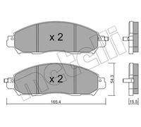 METELLI 22-1081-1 Kit pastiglie freni