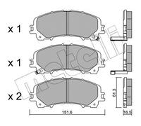 METELLI Pastiglie Freno Bremsbelegsatz Frontale per Nissan x-Trail Infiniti Q50