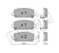 Pastiglie freno 22-1084-0 METELLI per HONDA HR-V