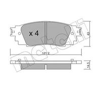 Pastiglie freno 22-1089-0 METELLI per LEXUS TOYOTA