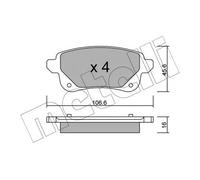 Pastiglie freno 22-1112-0 METELLI per RENAULT MITSUBISHI