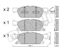 METELLI Kit pastiglie freno, Freno a disco 22-1117-0