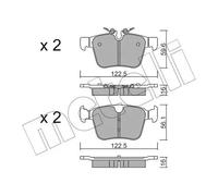 metelligroup 22-1122-0 - Made in Italy - Pastiglie Freno