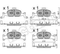 Pastiglie freno 22-1126-0 METELLI per AUDI A4 B9 A4 Allroad B9 A4 B9 Avant Q5 A5