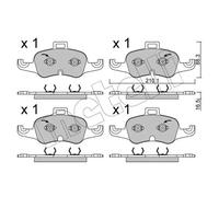 Pastiglie freno 22-1127-1 METELLI per AUDI TT TT Roadster