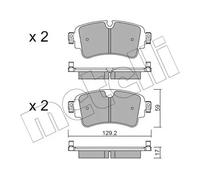Pastiglie freno 22-1129-0 METELLI per AUDI VW