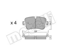 Pastiglie freno 22-1130-0 METELLI per AUDI VW