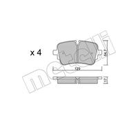 METELLI Kit pastiglie freno, Freno a disco 22-1130-1