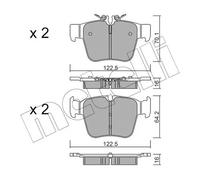 Pastiglie freno 22-1135-0 METELLI per MERCEDES-BENZ GLC CLASSE C Coupé GLC Coupe