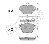 Pastiglie freno 22-1137-0 METELLI per MERCEDES-BENZ CLASSE E All-Terrain CLS