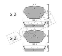 Kit Pastiglie Freno Freno A Disco Metelli 22-1138-0 per Mercedes Benz