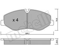 Pastiglie freno 22-1139-0 METELLI per MERCEDES-BENZ CLASSE V VITO Tourer