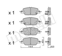 Metelli Kit pastiglie freni 22-1154-0 posteriore per Honda CR-V